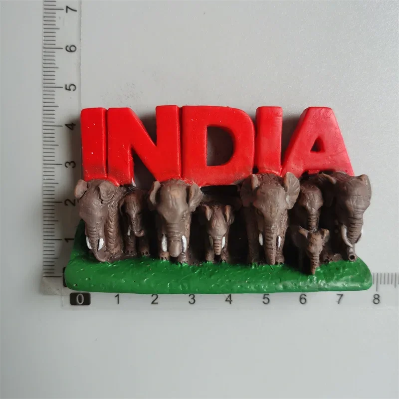 India Koelkastmagneet Toerisme Souvenir Rajasthan Bangalore 3D Hars Geschilderd Ambachten Magneten voor Koelkasten Sticker Home Decor: Donkergrijs