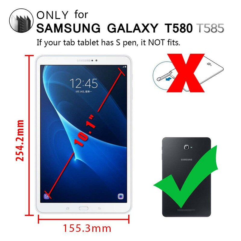 Voor Samsung Galaxy Tab A6 T585 T587 Tablet Case Roterende Stand Cover Case Voor Funda Tablet Samsung Galaxy Tab Een 10.1 T580 Case