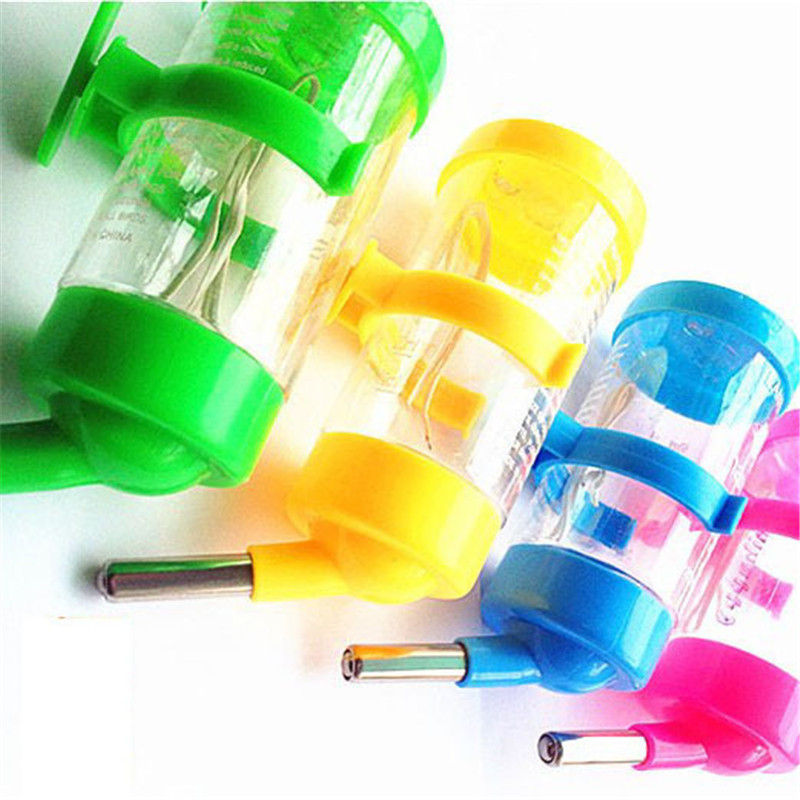 Kæledyrshund marsvin egern kanin drikkehoved rør springvand 3 størrelser plast hamster vandflaske dispenser foderautomat hængende: 250ml