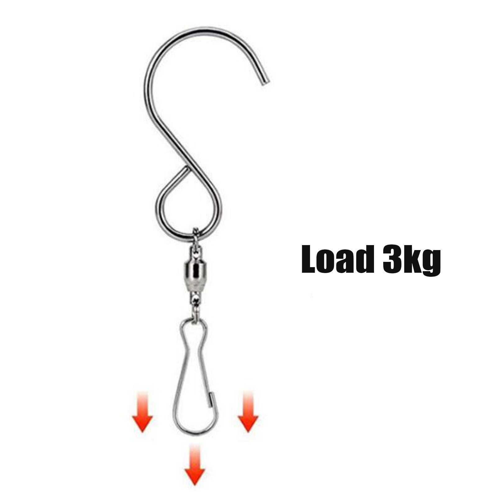 40# Metal Wind Hook Wind Bell Hook Stainless Steel Free Rotating Bearing Small Hook Stainless Steel Wind Chime Hook