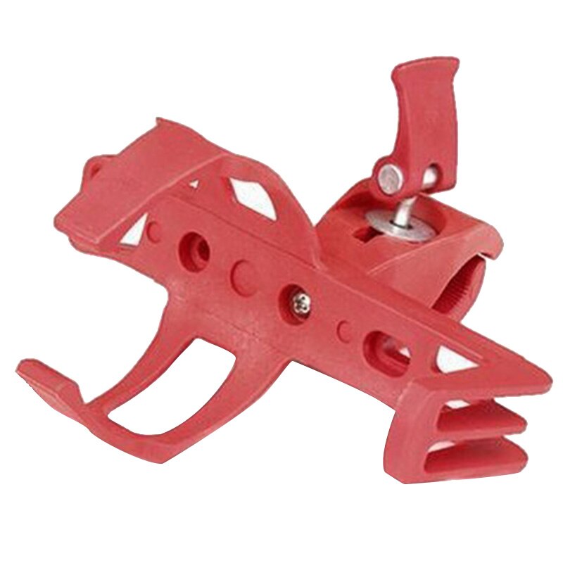 Soporte giratorio ajustable para botellas de agua de liberación rápida de bicicleta de plástico de acero y T8: Rojo