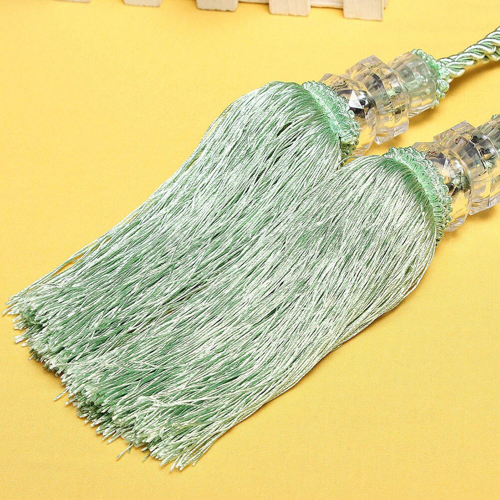 Prachtige europese stijl gordijn kwastjes hangbal kleine kristallen dubbele bol landelijke gordijn tieback 1 paar: Groente