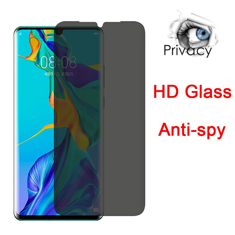 Anti-Spy Beschermende Gehard Glas Voor Huawei P20 P30 P40 Lite E 5G Pro Privacy Screen Protector Voor huawei P50 P10 Plus Glas