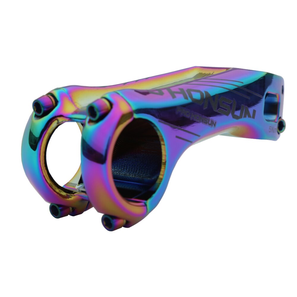 HONSUN 70-90MM Rainbow MTB Bike Stem 31.8*28.6MM Road Bicycle Stem Aluminum Alloy CNC XC MTB AM Bicycle Handlebar Stem Bike Part