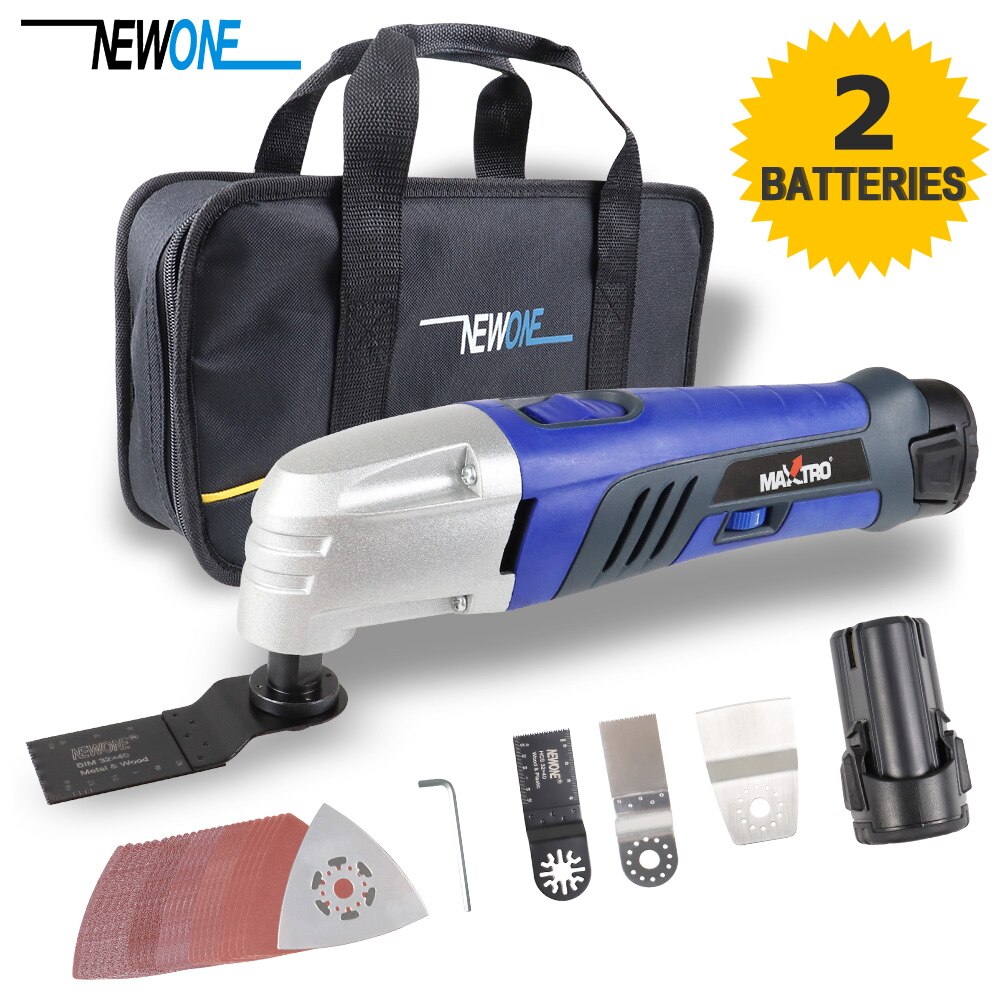 10.8V Li-ion Oscillating Multi-Tool with 2 battery Cordless Power Tools for Home DIY Renovation Tools for wood cutting: Default Title