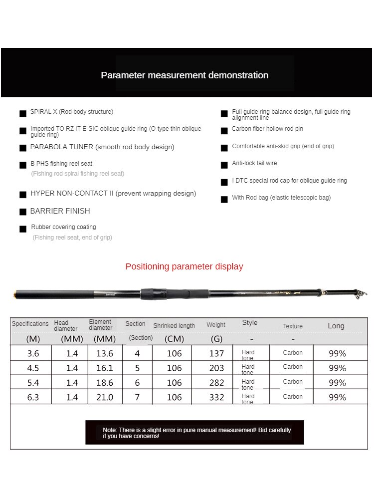 Karbonowa wędka obrotowa latająca przynęta na karpia z włókna węglowego lekka sztywna 28 regulowana miniaturowa wędka uchwyt rolki