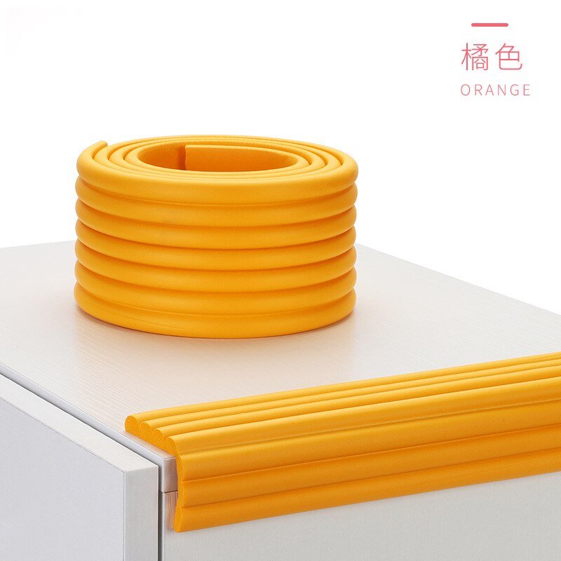 2M Free Stick Baby Safety Corner Protector Children Protection Furniture Corners Protection Child Safety Table Corner Protector: Orange