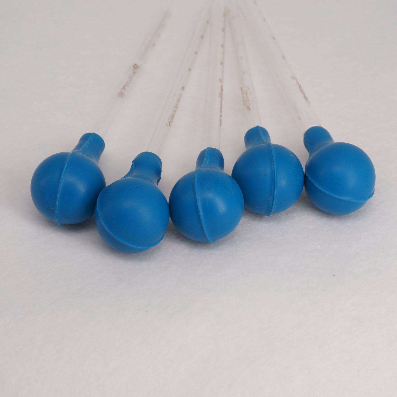 Pipeta graduada de vidrio, 1-10ml, con bombilla de goma, dispensado de cuentagotas para química de laboratorio