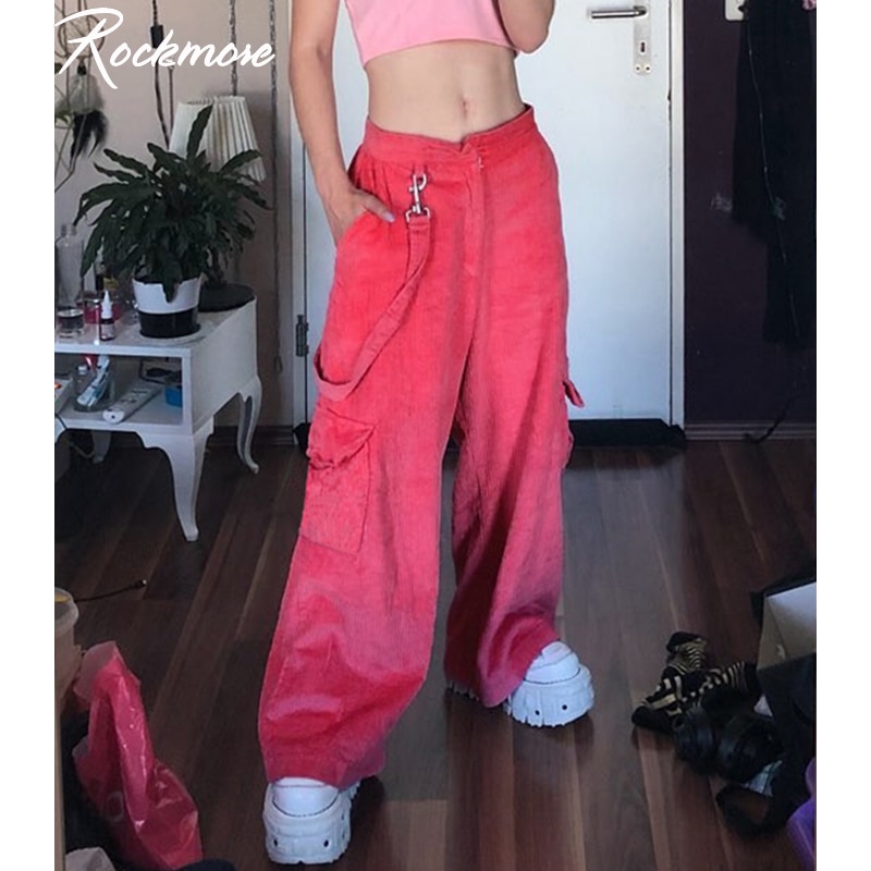 Rockmore vintage joggers kvinder brede ben lige bukser streetwear sweatpants højtaljede bukser koreanske plus size harajuku bukser