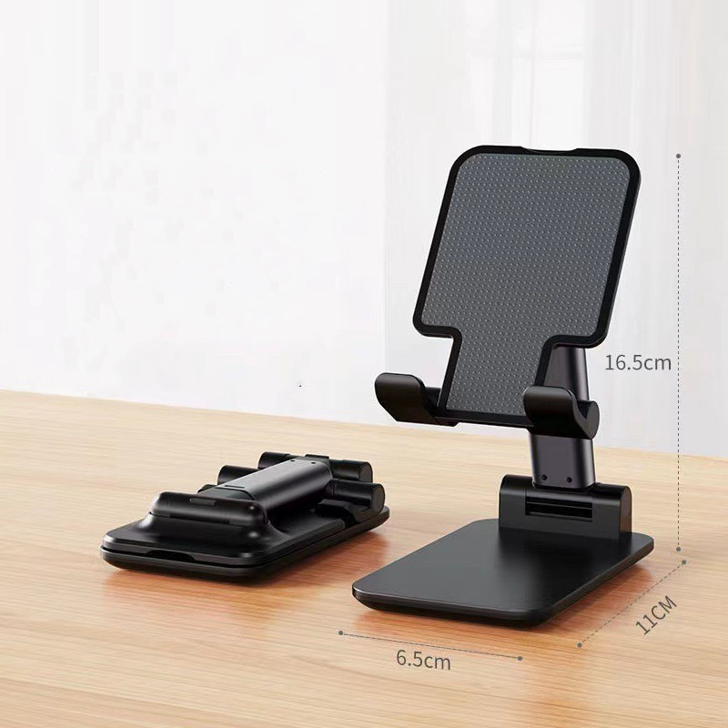 Soporte plegable para teléfono móvil, mesa de montaje de escritorio para tableta, Flexible y ajustable, soporte perezoso en vivo para todos los teléfonos: Blanco