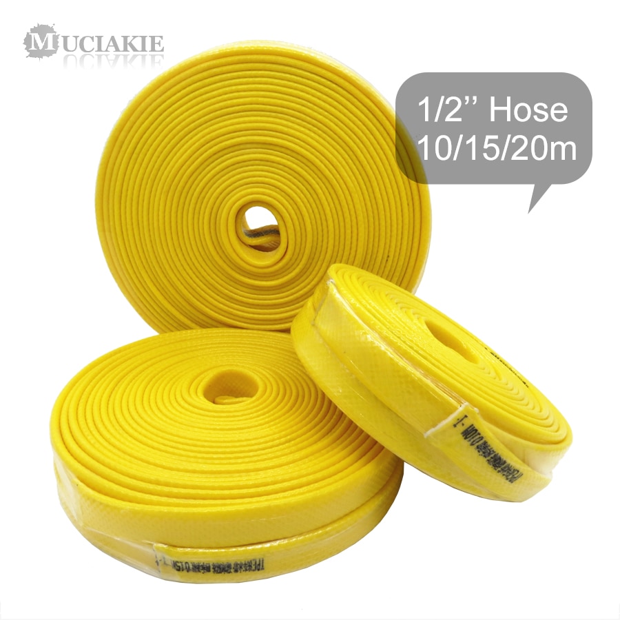 MUCIAKIE 10/15/20m 1/2'' Yellow Garden Hose Cold-resistance Compatible Water Hose Tube Lawn Pipe