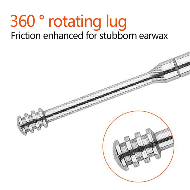 1/6Pcs Set Rvs Spiraal Draagbare Earpick Lepel Oor Tikken Oor Clean Ear Wax Remover Oor Zorg beauty Tool Kit