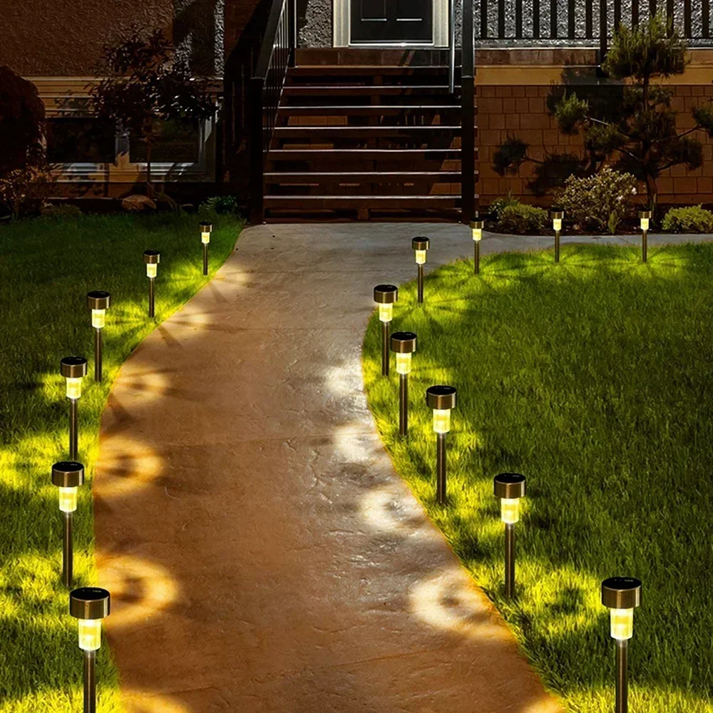 Luces solares para exteriores, lámpara de jardín con energía Solar, camino de paisaje impermeable al aire libre para Patio, césped, Patio, planta decorativa