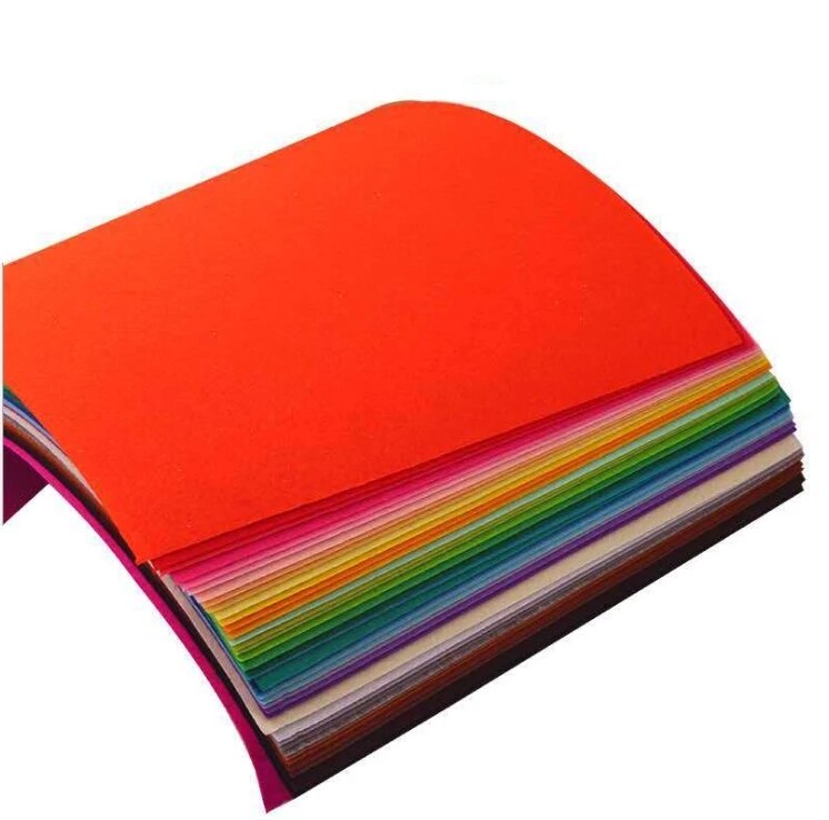 Tela de fieltro de costura no tejida para niños, paquete de tela de retales para álbum de recortes, manualidades de costura de muñecas, DIY, 40 piezas