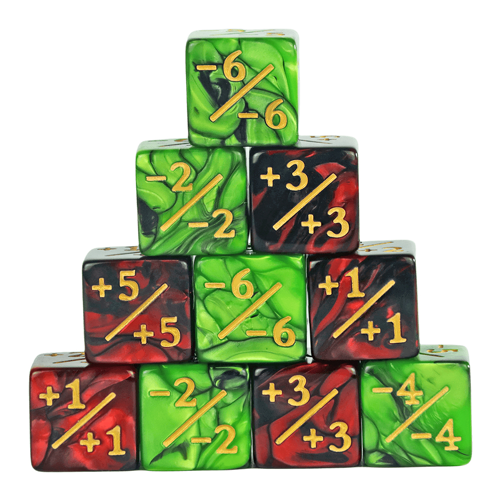 Dados D6 compatibles con accesorios de juego de cartas, dados de fichas, contadores de dados, 10 piezas: Azul marino