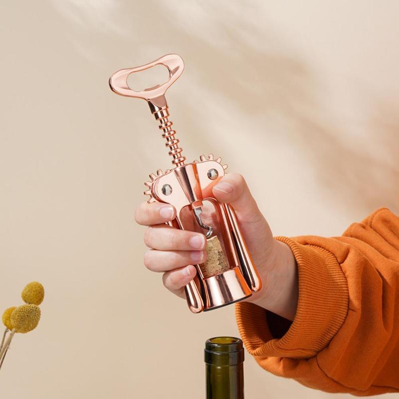 Rose Goud Wijn Opener Multifunctionele Staal Kurkentrekker Anti-Corrosie Wijn Legering Flesopener Opener Zink Roestwerende Y7K6