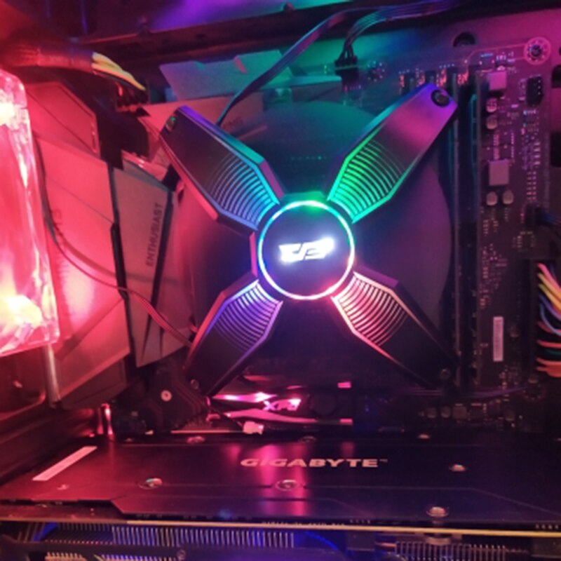 darkFlash RGB PC Case Fan Desktop Computer Ultra Silent High-airflow Frameless Cooler Cooling 12V 4pin Gaming fans Chassis Cases