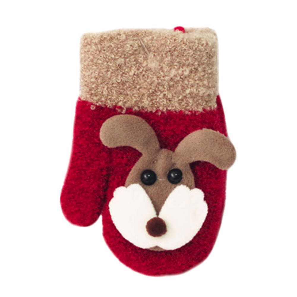 de noël enfant en bas âge bébé mignon épaissir couture filles chaudes garçons d'hiver sangles gants 27