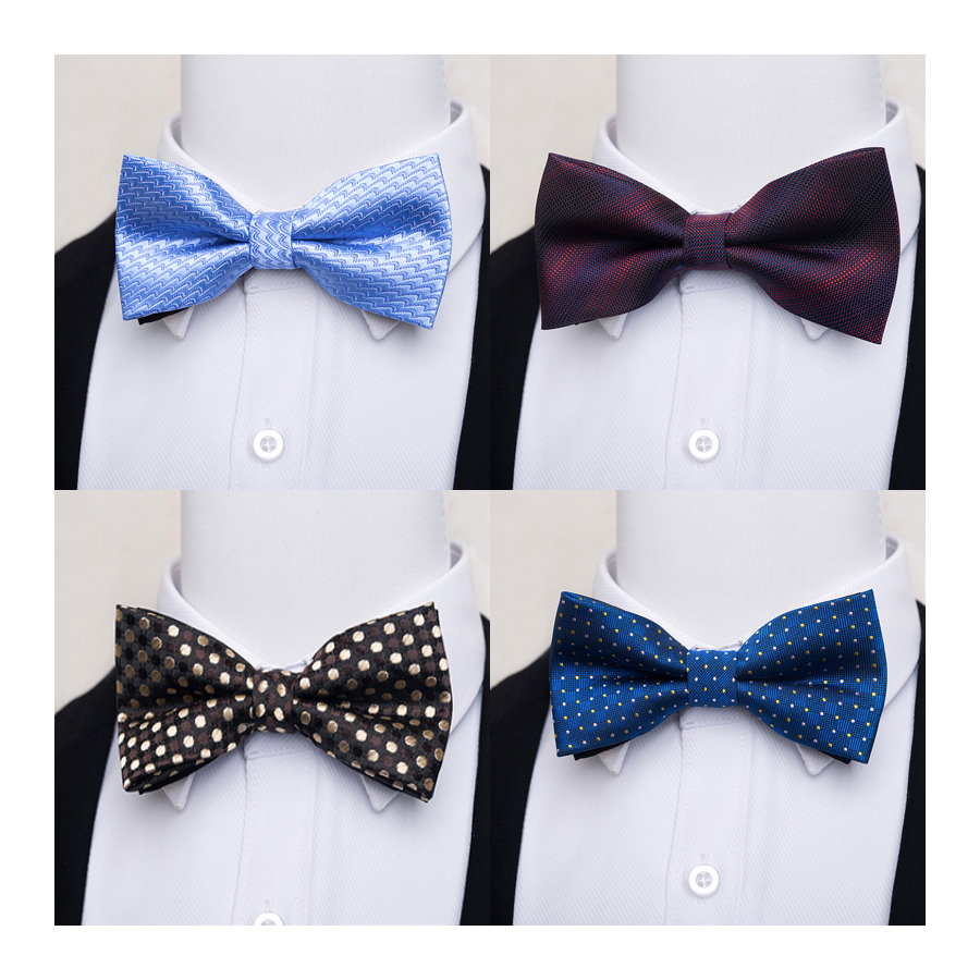 Pajarita de de para hombre, accesorios de boda de color gris oscuro con puntos, pajarita Formal para el día de los amantes de la