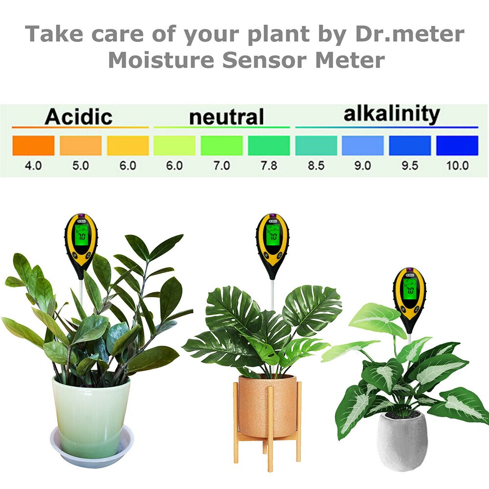 4 in 1 Digital PH Meter PH Tester Soil Water Moist... – Vicedeal