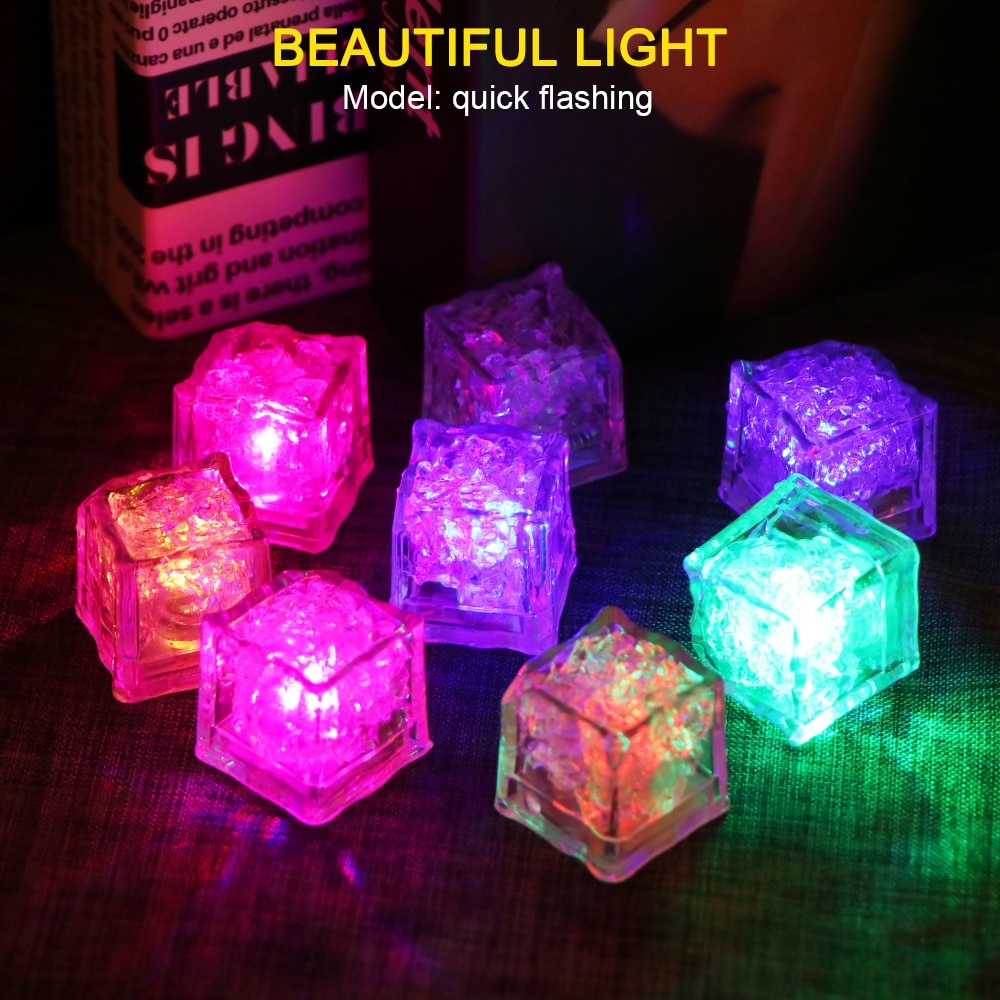 Boule de glace lumineuse néon, 1 pièce, pour fête, Festival, mariage, noël, Bar, verre à vin, fournitures de décoration