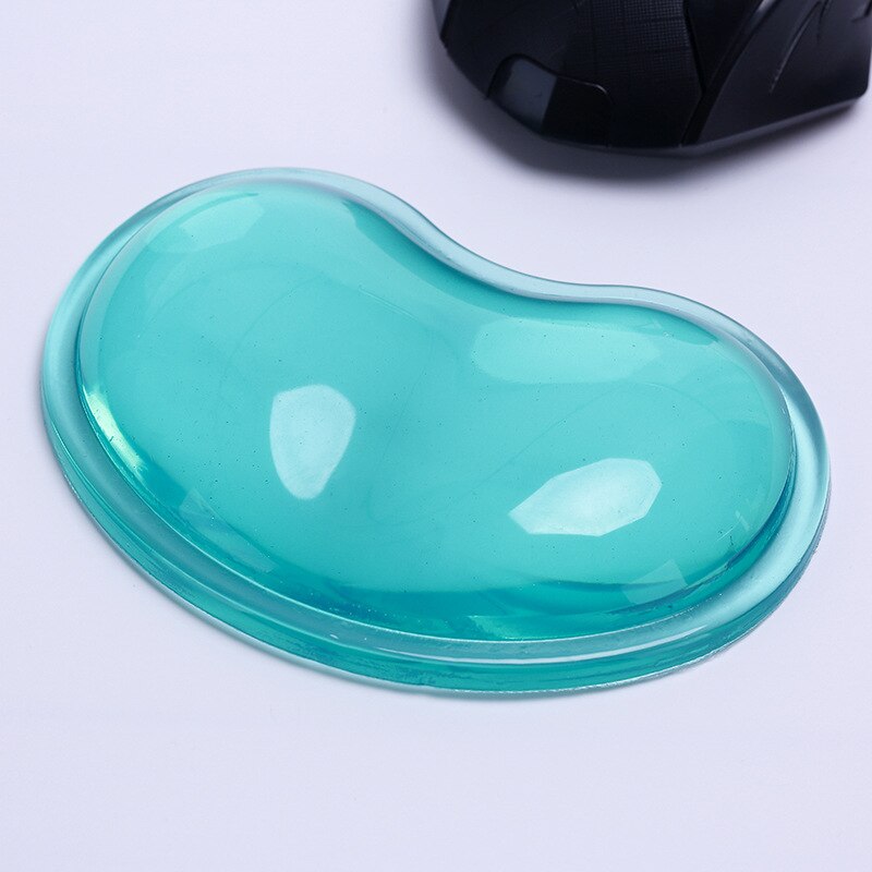 Silicone en forme de coeur poignet Pad ondulé confort Gel main ordinateur souris soutien coussin poignet coussin repose: Green