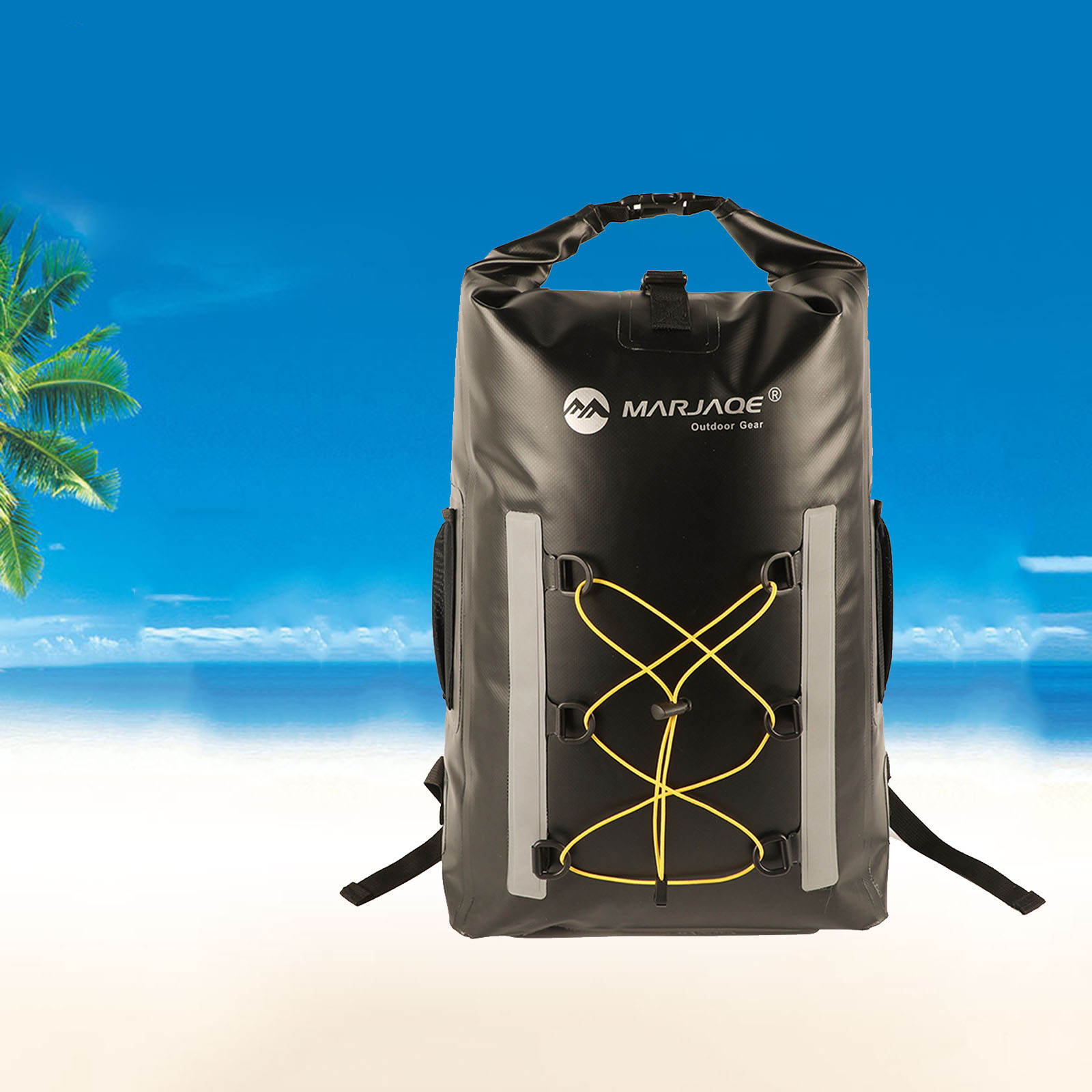 Travel Waterproof Dry Bag Portable Camping Bag Roll Top Sack Keeps Gear Dry: Black