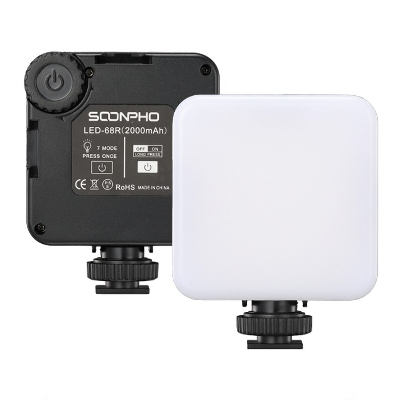 LED 68R 6W RGB Mini LED Video Light 2000mAh Built-in Battery 5500K Photographic Lighting U Bright 2700K-6500K Vlog Fill Light