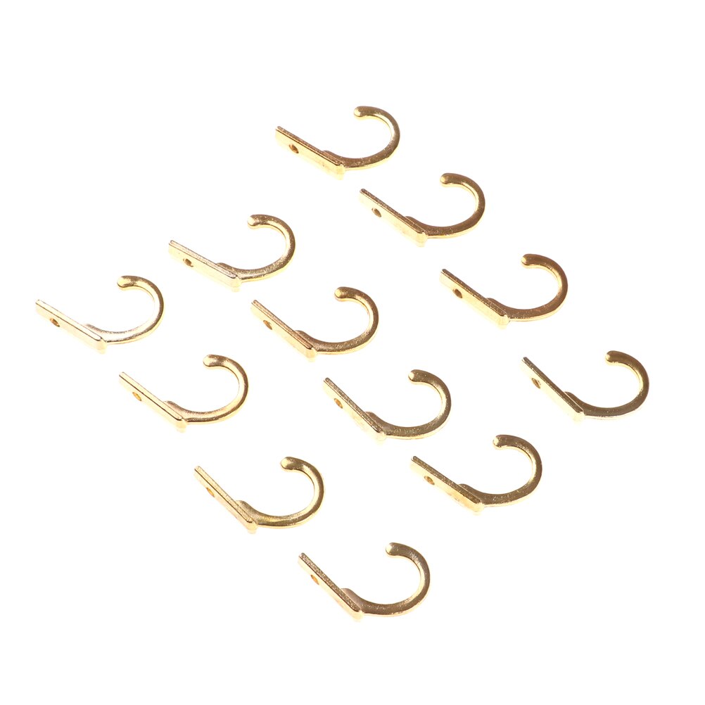 10PCS Small Antique Hooks Wall Hanger Curved Buckle Horn Lock Clasp Hook For Wooden Jewelry Box Furniture Hardware
