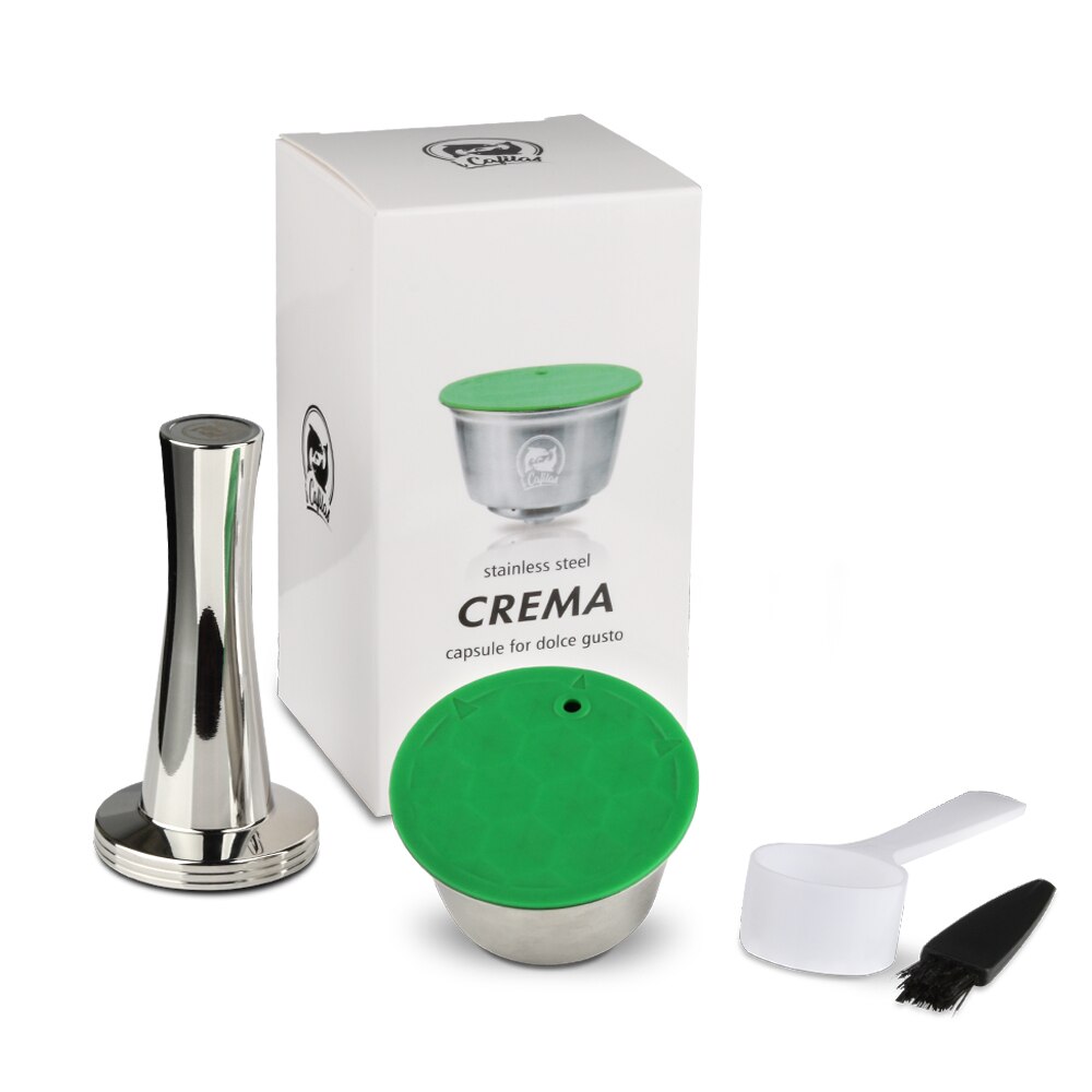 Capsule métallique réutilisable, en acier inoxydable, rechargeable, Compatible avec la Machine à café: Orange