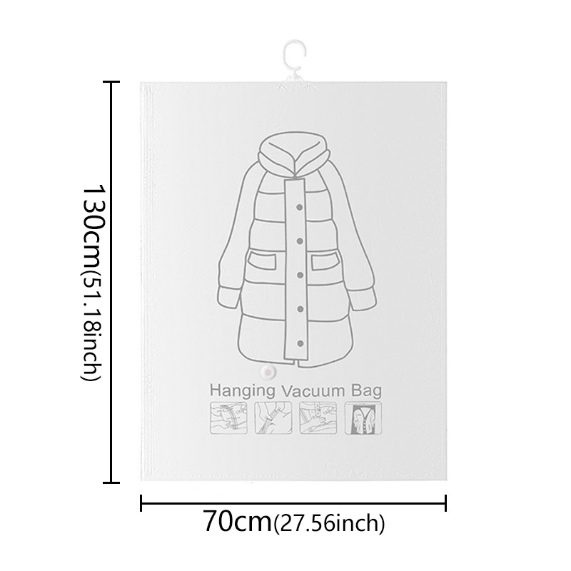 Compressed Bag Closet Hanging Organizer Vacuum Bag for Clothes Storage Bag with Hanger Space Saving Saving Seal Bags Wardrobe: Red