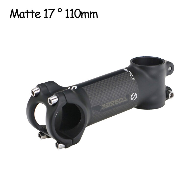 Toseek sykkelstyrestem karbon aluminium landevei mtb sykkelstem ultralett 31.8 mtb kraft 6/17 grader sykkelbord sykkeldel: Lys gul