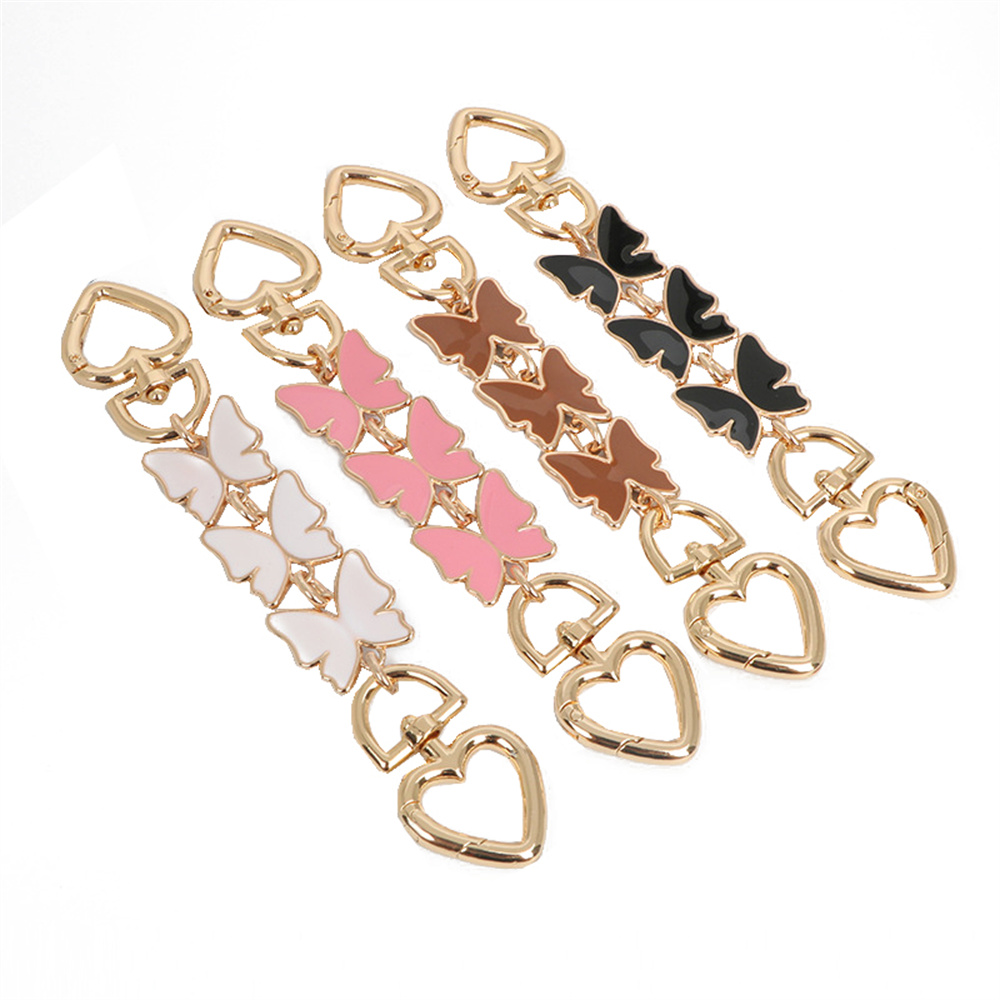 Förlängd kärlekshjärtkedjerem för handväska väsktillbehör handtag förlängning axelrem kedja väskrem gör-det-själv väskdelar