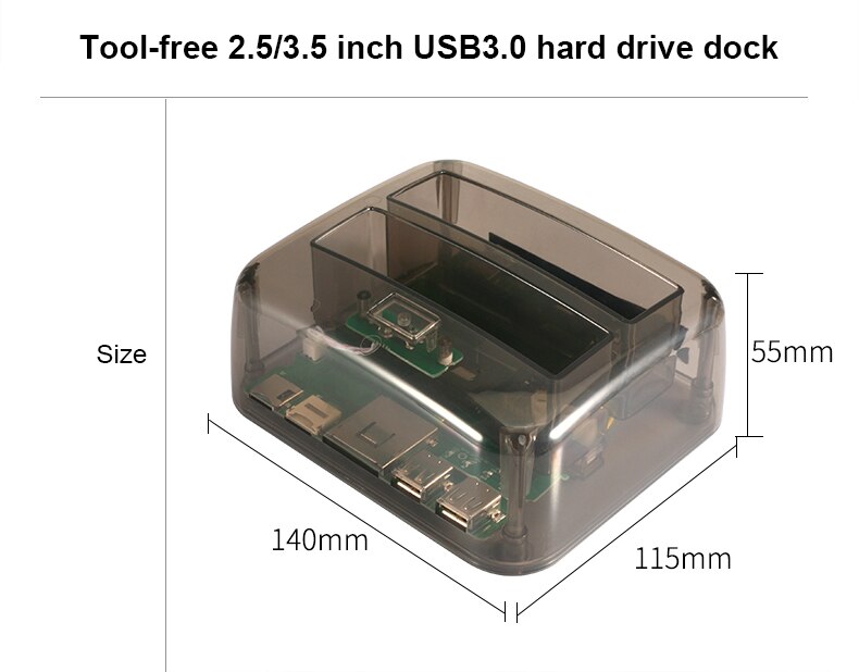 Hard Disk Holder Head SATA Hdd 2.5" 3.5" USB 3.0 IDE/SATA Double Disk Position Multifunctional Hard Disk Drive Base