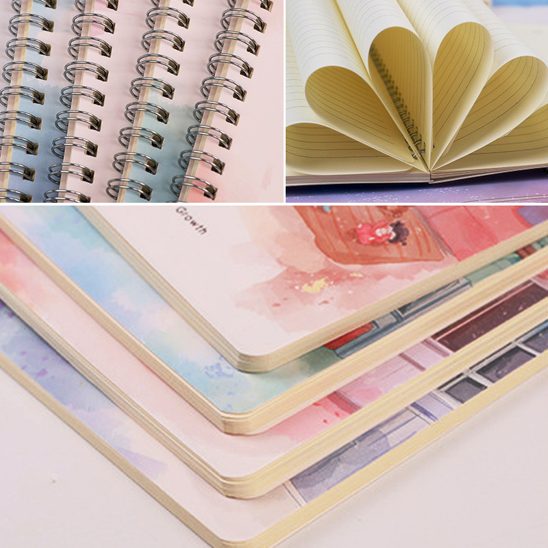 Kawaii Loose-leaf Notebook Diary Horizontal line Notebooks Diaries Cute Student Notepad planner School Office Supplies 210x145MM