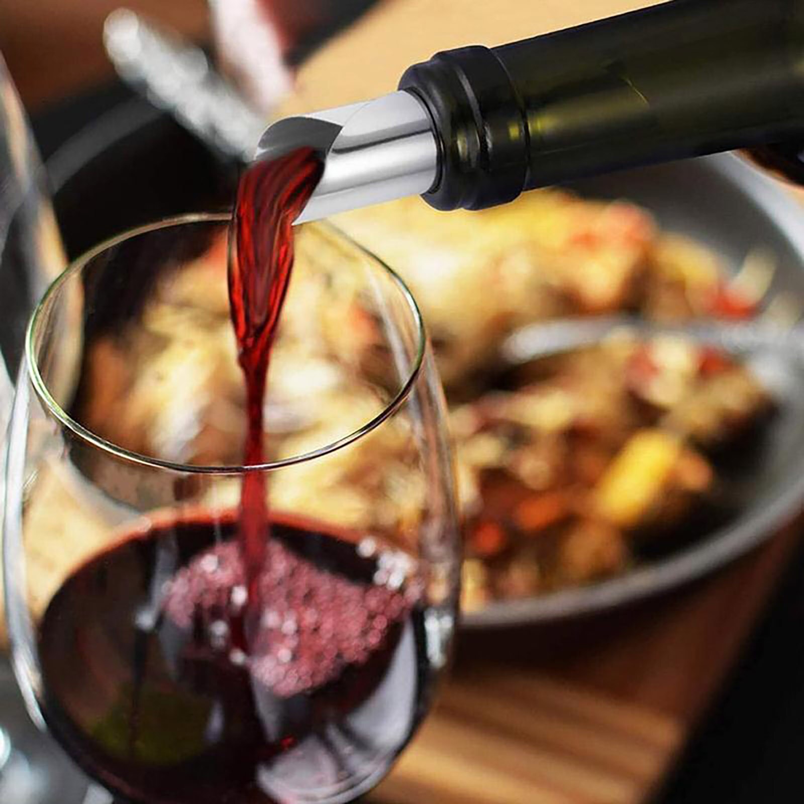 50 PCS Foldable Wine Pourer Aluminum Foil Silver Wine Pourer Stop Pouring Disk Pour Spout Pack Home Kitchen Bar Wine Tools