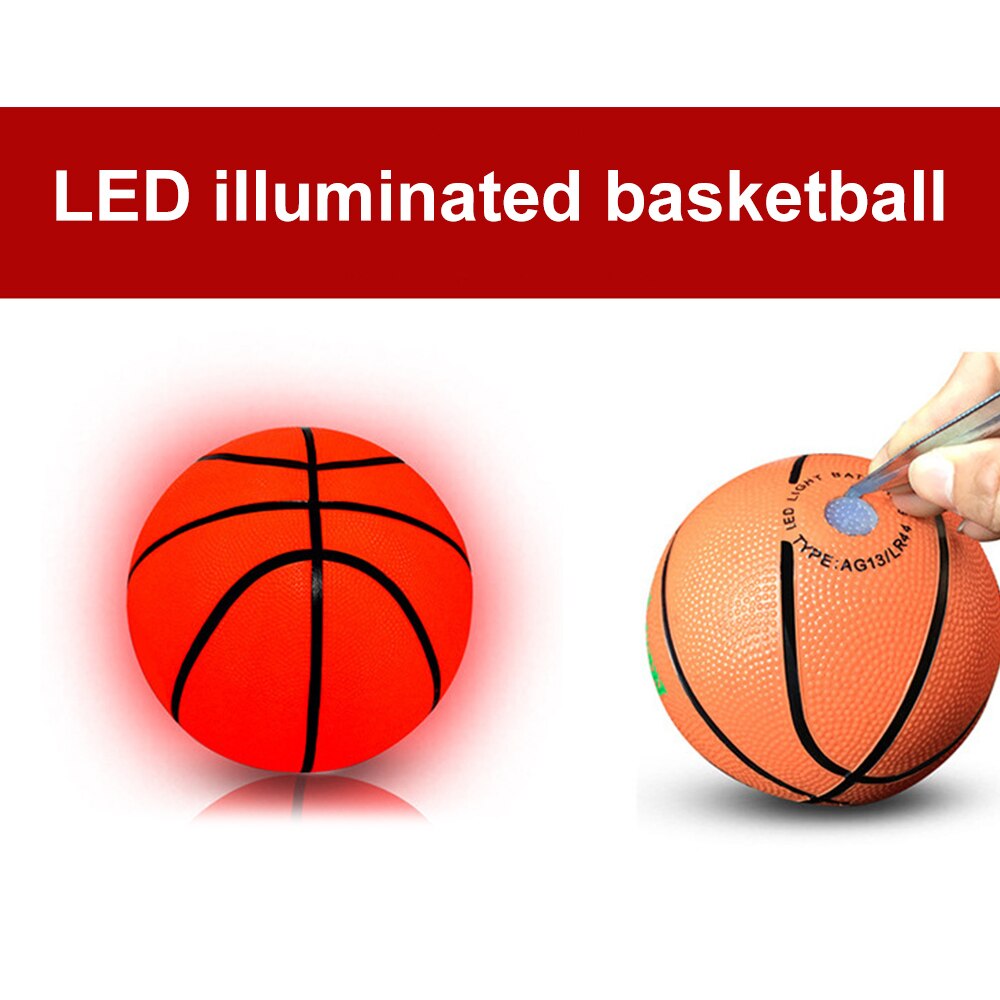 Light Up LED Basketball Rubber Ball High Brightness Glowing Rubber Basketball Wear-Resistant Glowing Basketball Night Sports