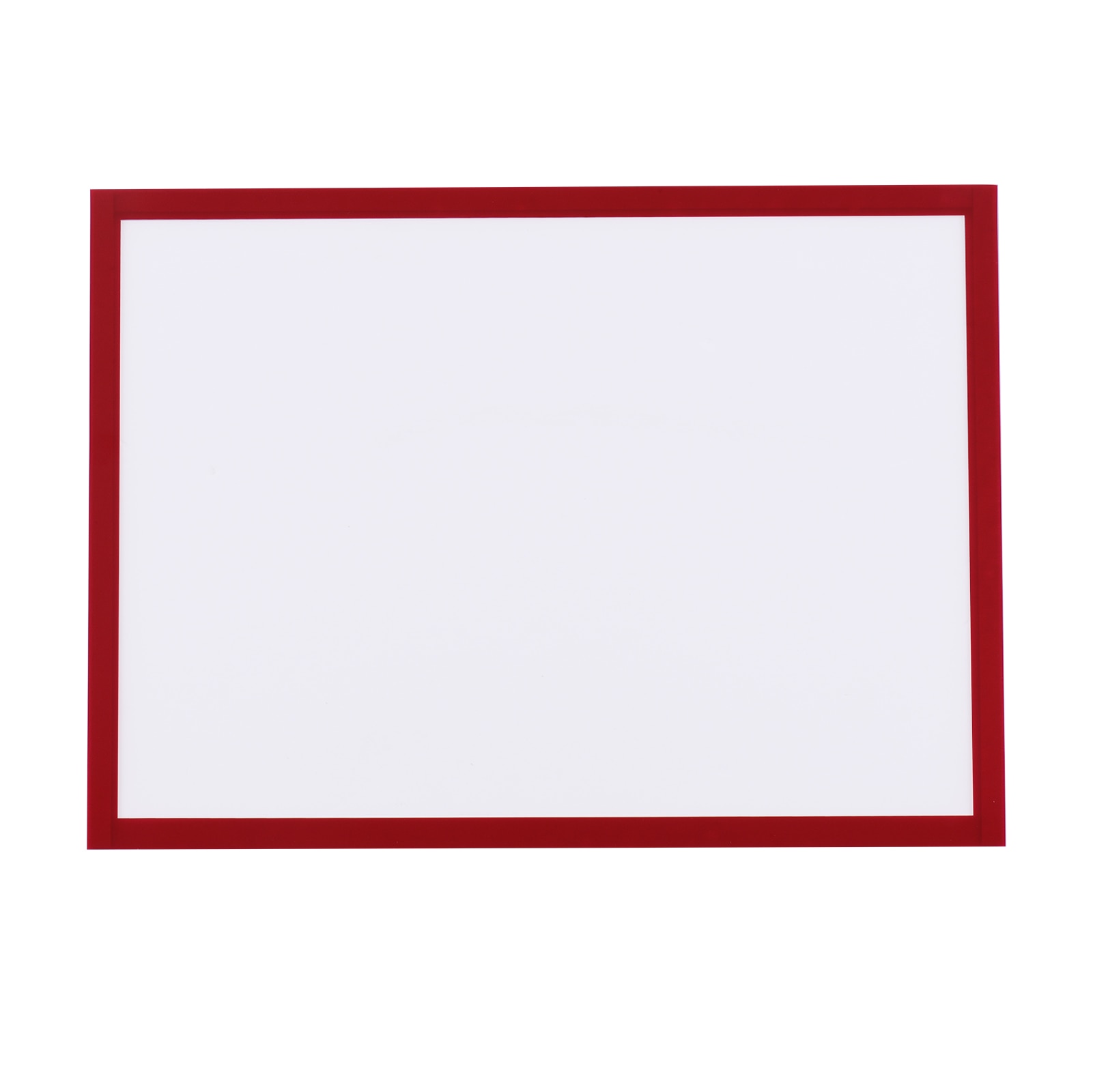 Magnetic File Frame Transparent PVC Document Display Frame for A4 Size Letter Paper Photo Picture Work Schedule: Red