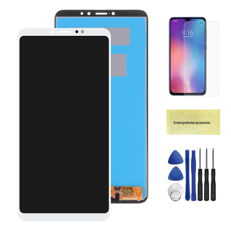 6.9 "Lcd Voor Xiaomi Max 3 Mi Max 3 Lcd-scherm Touch Screen Panel Digitizer Vergadering Vervanging Voor Mi max3 Lcd: White NO Frame