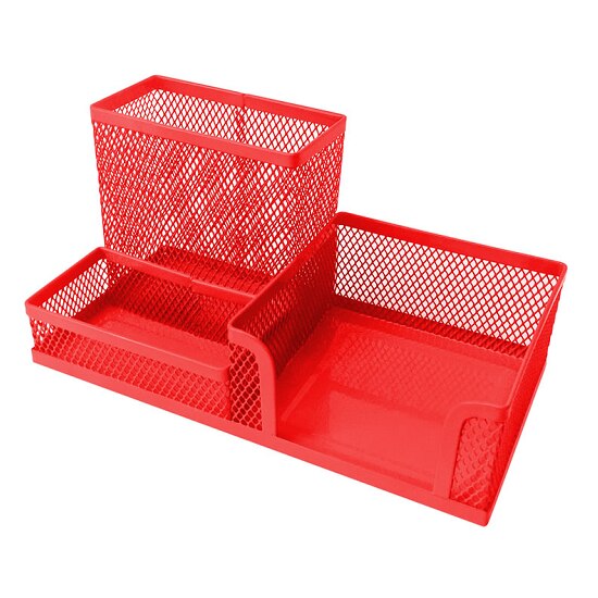 Office and Study Storage Desk Accessories Stationery Organizer Desk organizer for Office Supply: Red