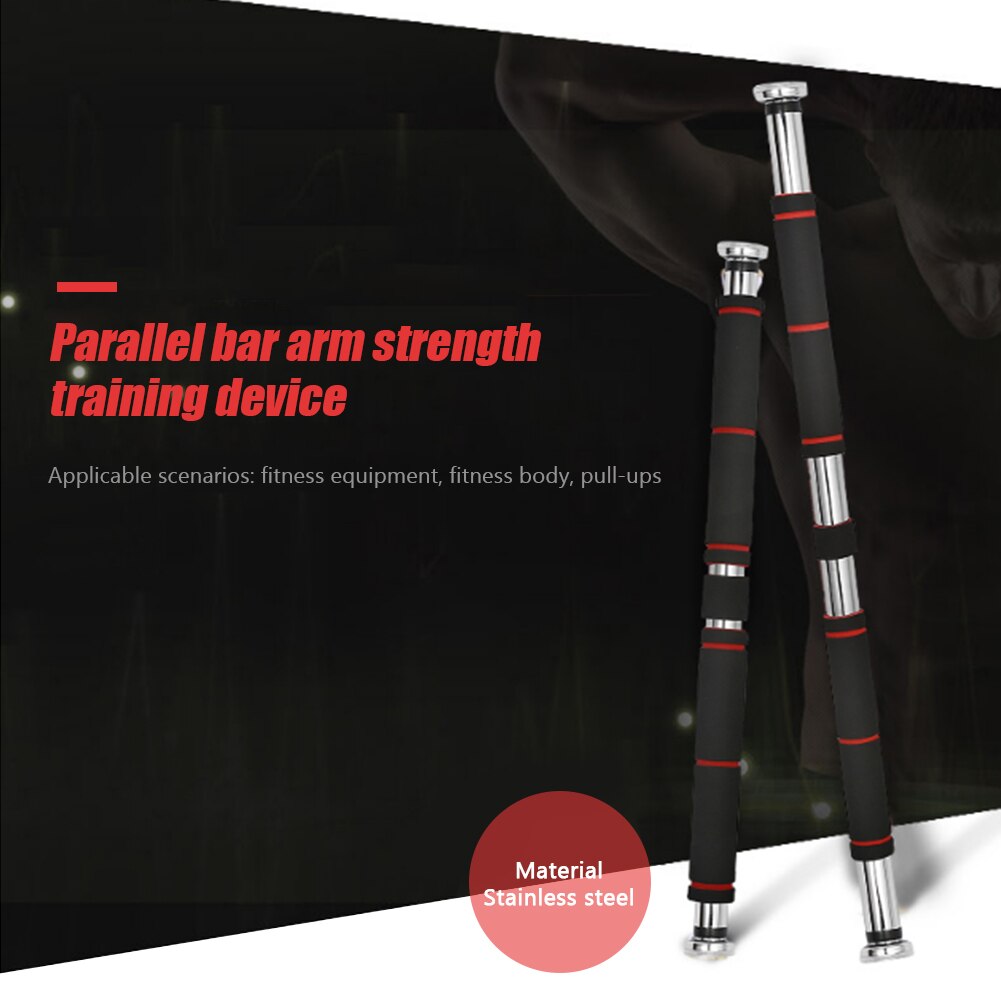 Stainless Steel Indoor Home Door Horizontal Bars Sports Workout Pull Up Arm Strength Training Exercise Bar Fitness Equipment