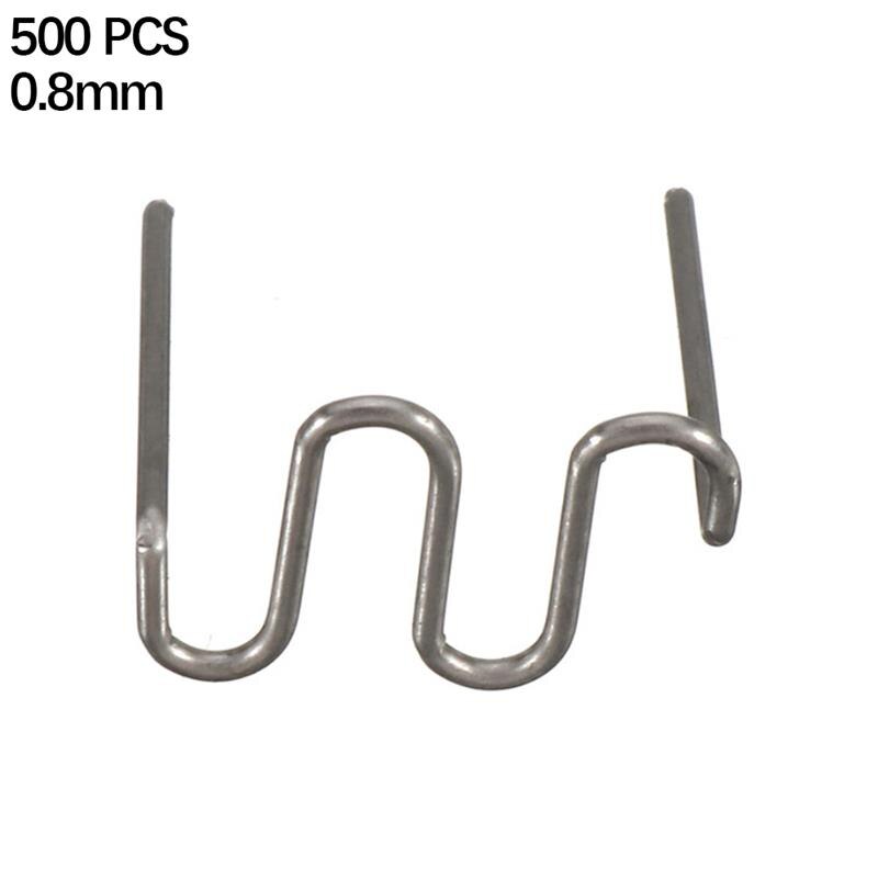 500 stk stifter plast sveise reparasjonsmaskin 0.6/0.8mm rustfritt stål s/m/v/wave for bilverktøy støtfanger nylon sveiseverktøy