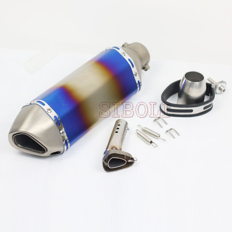 51mm Universal Motorcycle Exhaust Muffler Pipe Scooter Dirt Pit Bike Tube DB Killer For Honda R1 R3 MT07 cafe racer simson s51: G Ak sticker
