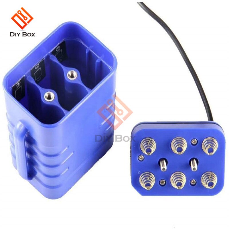 4/6x18650 Lithium Battery Pack Charger Box LED Indicator Waterproof Safety Cycling Battery Case Holder for Bike Light Headlamp: blue