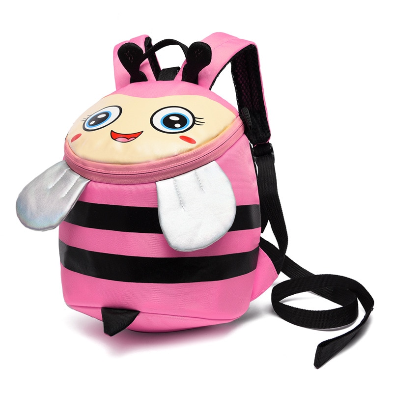 Cute Baby Kid Cartoon Bags Cartoon Unicorn Bee Kid Anti-Lost Bags ToddlerCartoon Backpacks Preschool Backpacks: Pink Bee