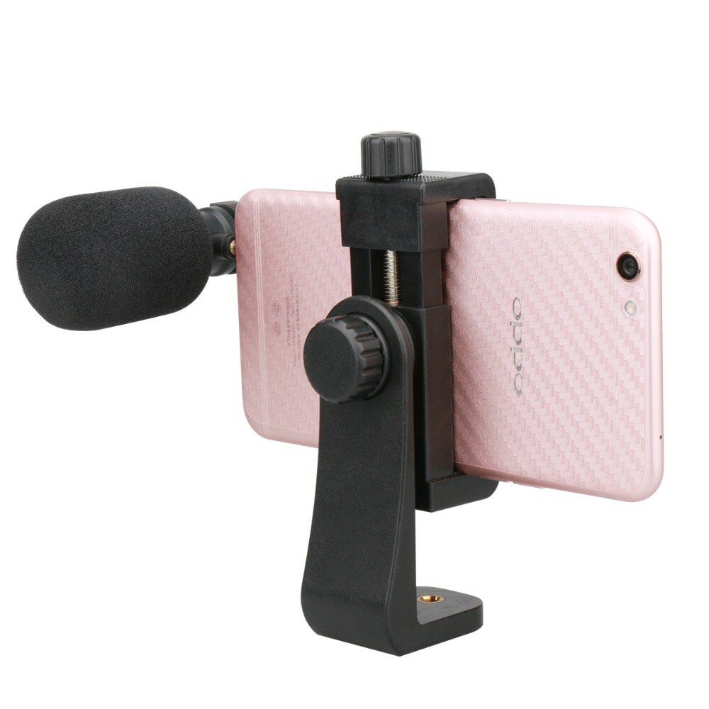 Comica CVM-VS08 Mobile Phone Microphone Video Mic For iPhone Samsung Smartphone with Wind Muff Rotated Phone Stand