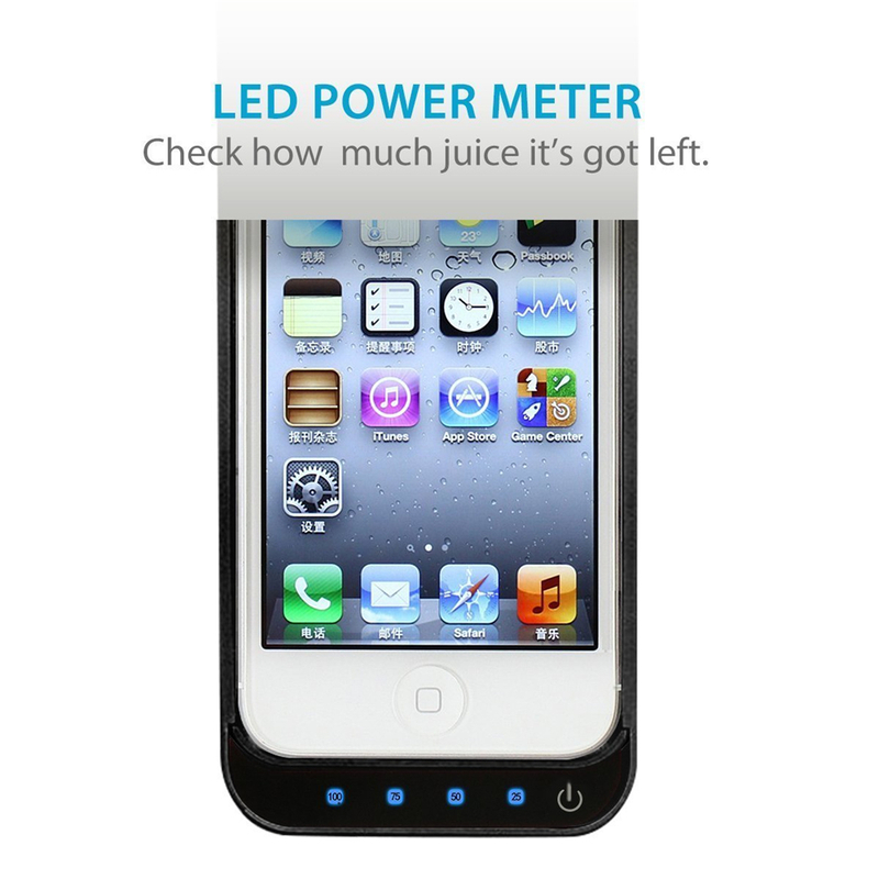 Protective Cover High Capacity 4200mAh Battery Case for iPhone 5 5C 5S SE Portable Charger Backup External Power Bank