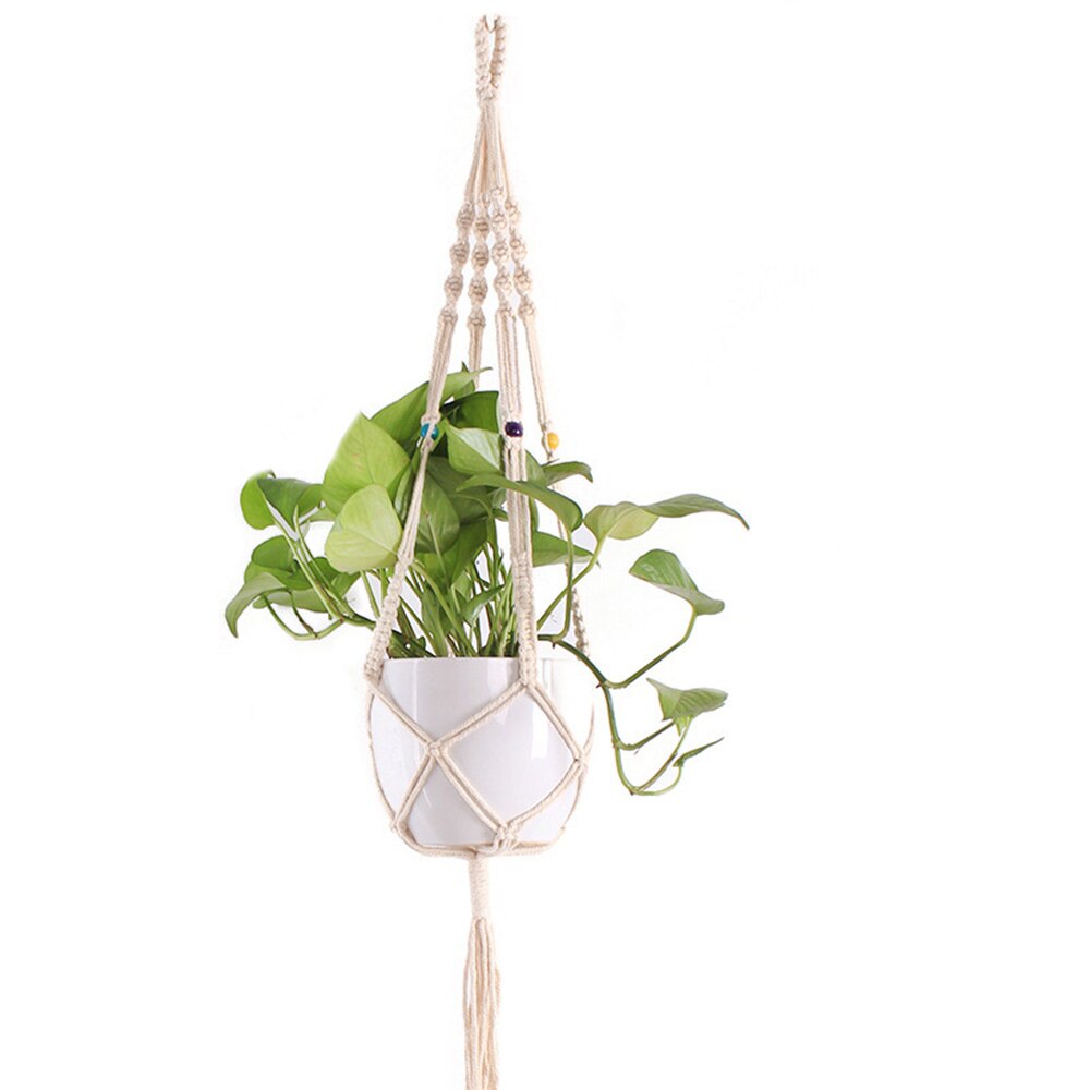 Offres spéciales à la main macramé plante cintre fleur/pot cintre pour décoration murale jardin maison décorative panier de fleurs: E