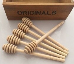 Mini Holz Honig Stock Holz Stock Honig Löffel: 16 CM / 50 Stück