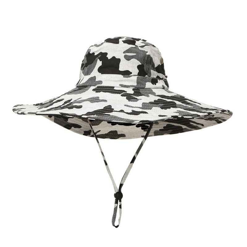 Cappello da Sole - Cotone Leggero Pieghevole Traspirante - Laccio Regolabile - Donna Spiaggia Pesca Escursionismo: 05